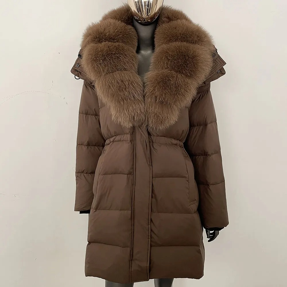 Street Fashion Official - Real Fur Jacket Fashion Hooded Natural