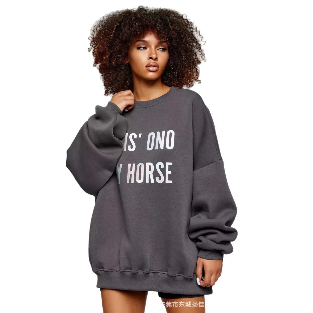Oversized Crewneck Fleece - Soft Fleece Y2K Streetwear Women Oversized
