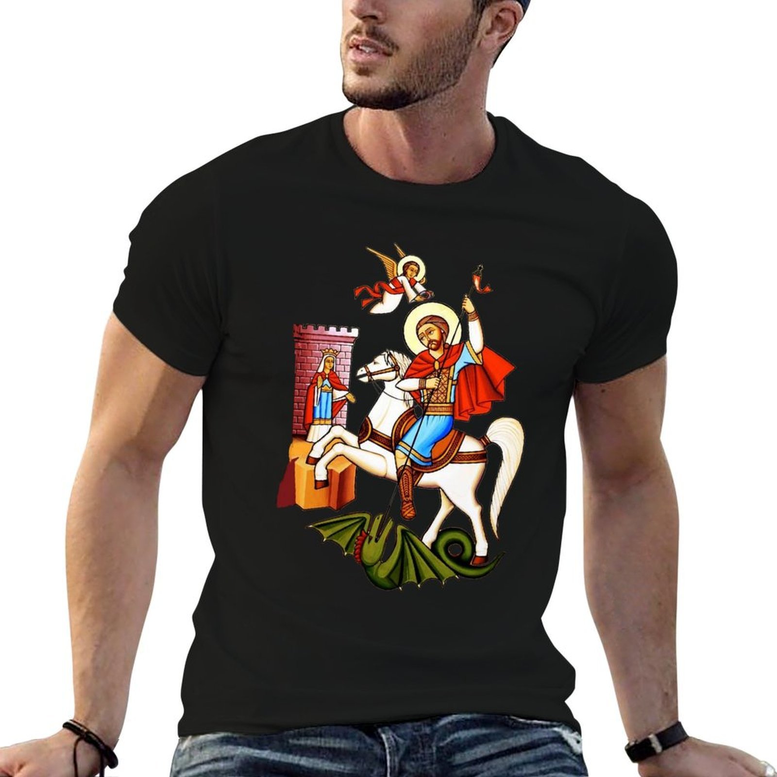 Street Fashion Egypt - Coptic art, Saint George the martyr.