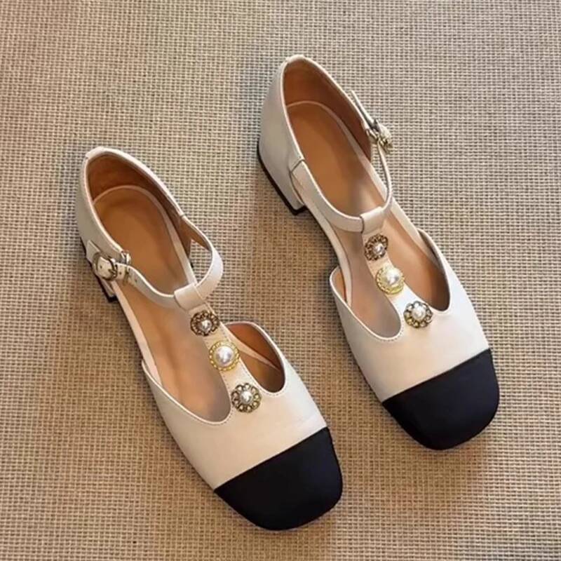 Street Fashion Trends - Women Square Toe Heeled Sandals Summer