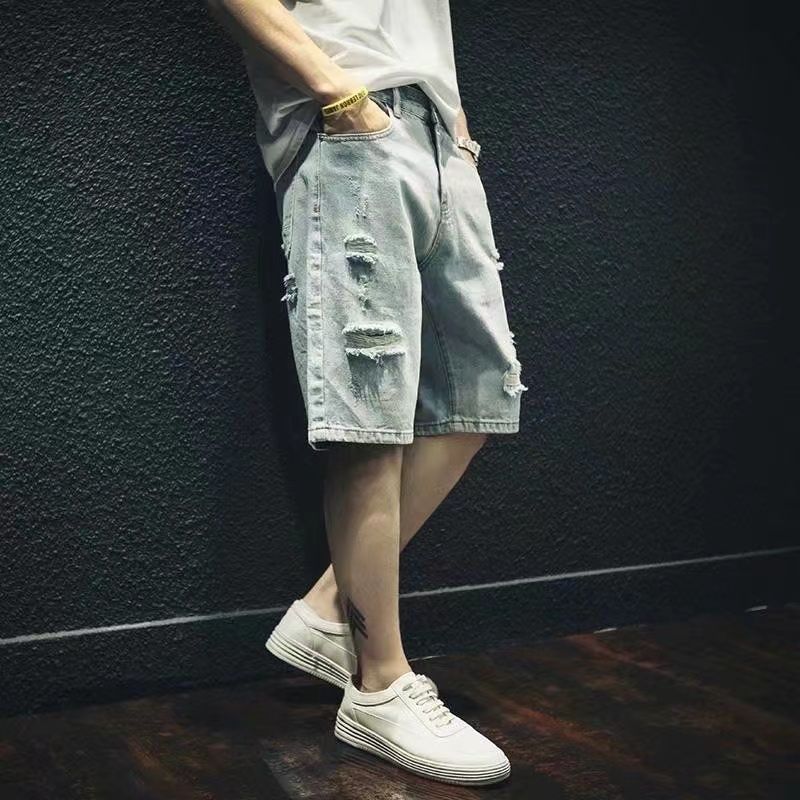 Edgy Cool Men's Ripped Denim S - Street Fashion Hong Kong review and price