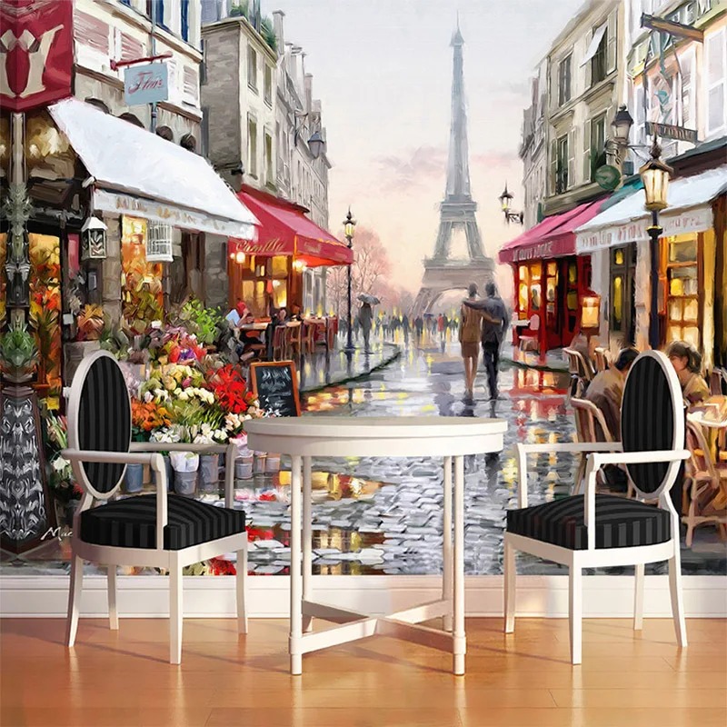European Style Street Oil Pain - Street Fashion Wallpaper review and price