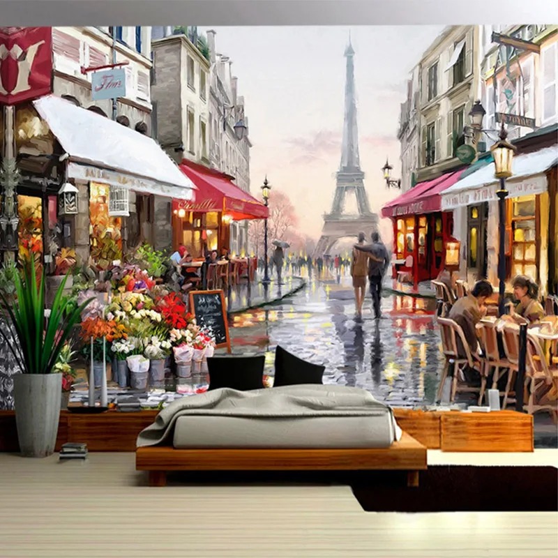 European Style Street Oil Pain - Street Fashion Wallpaper review and price