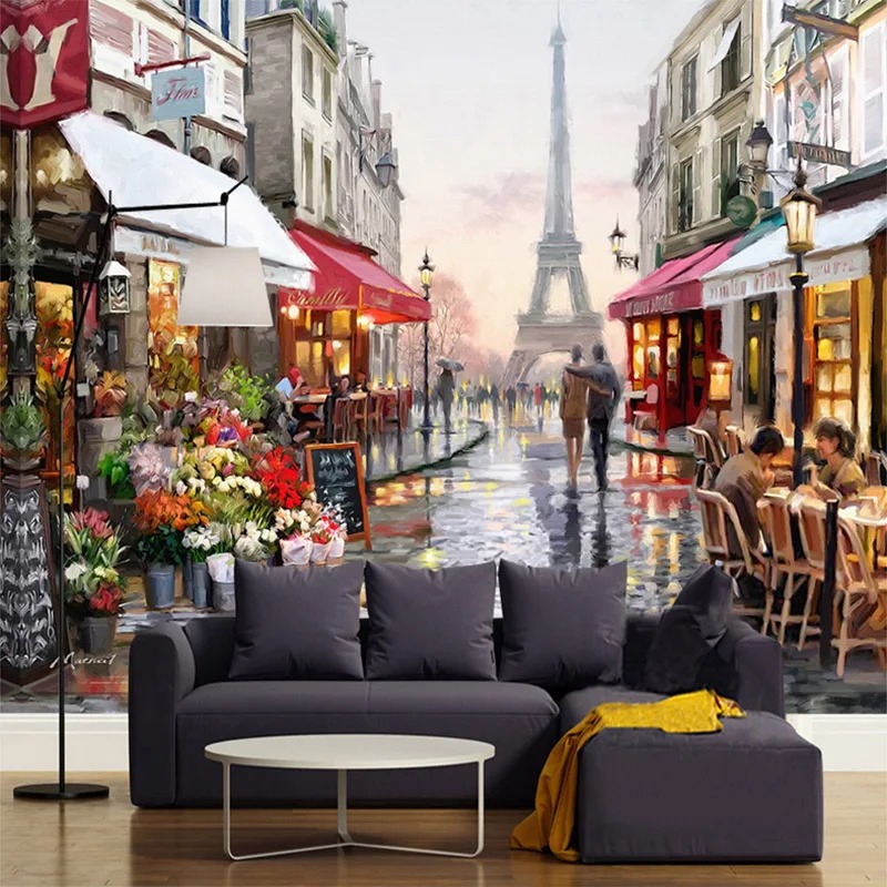 European Style Street Oil Pain - Street Fashion Wallpaper review and price