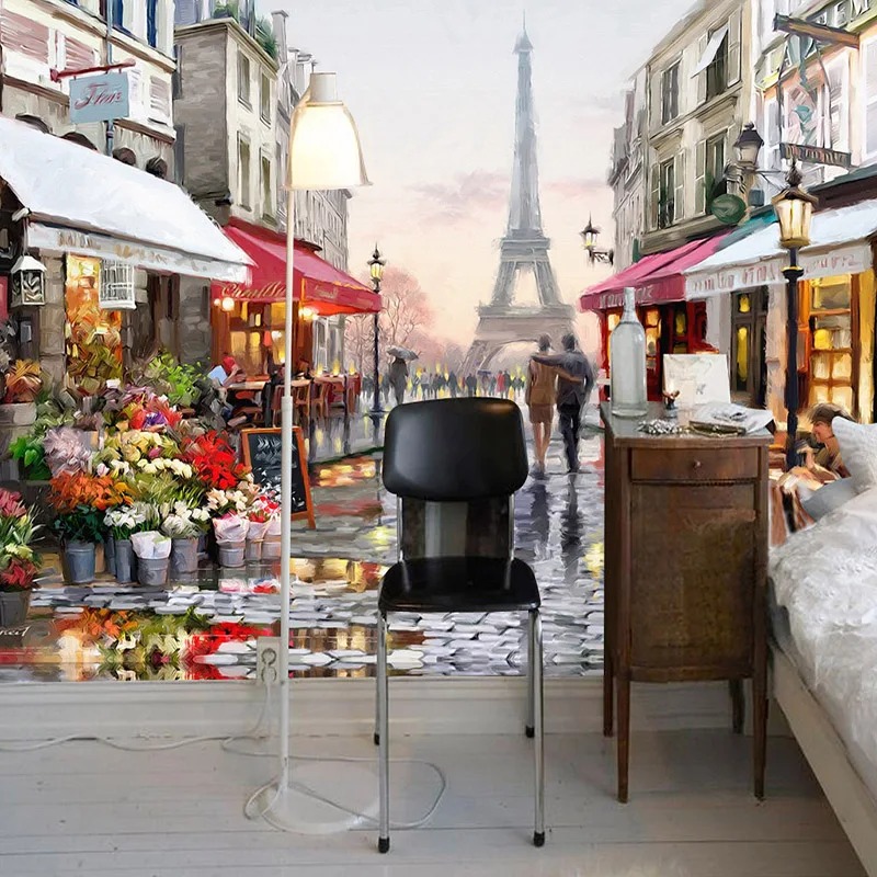 European Style Street Oil Pain - Street Fashion Wallpaper review and price