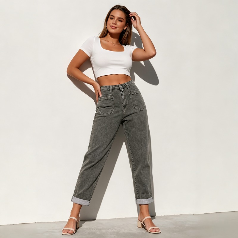 Women Plus Size American High  - Street Fashion Jeans Women review and price