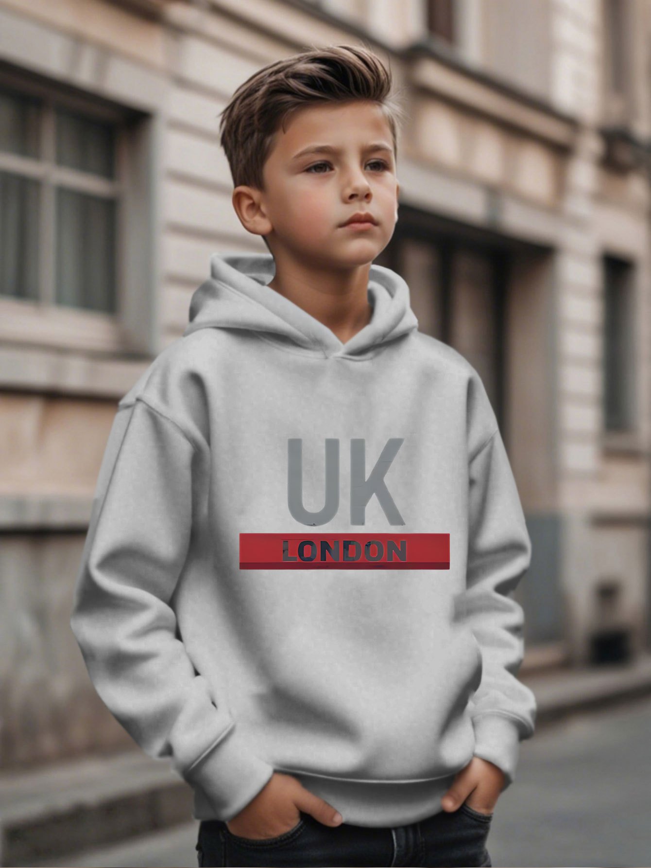 UK London Printed Hoodie Boys' - Street Fashion London review and price