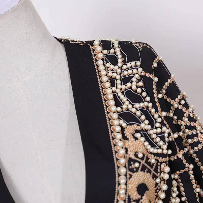 Fashion Beading V Neck Blazers - Street Fashion Taiwan review and price