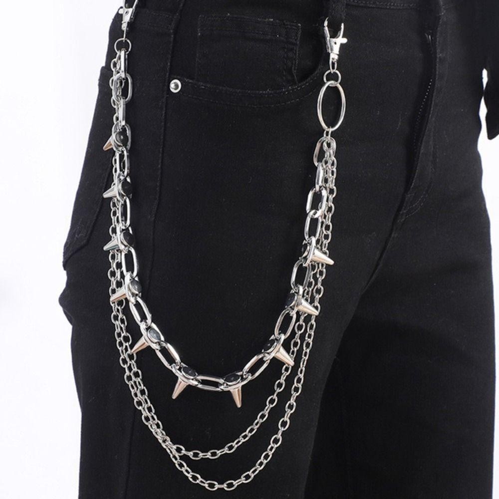 Unisex Hip Hop Punk Rock Metal - Street Fashion Jeans Women review and price