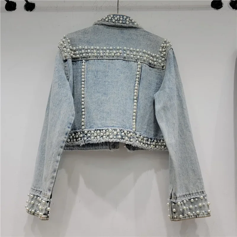 Autumn Women Fashion Pearl Bea - Street Fashion Jeans Women review and price
