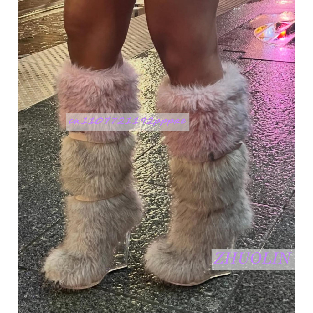 Winter Gradient Furry Transpar - Street Fashion Trends review and price