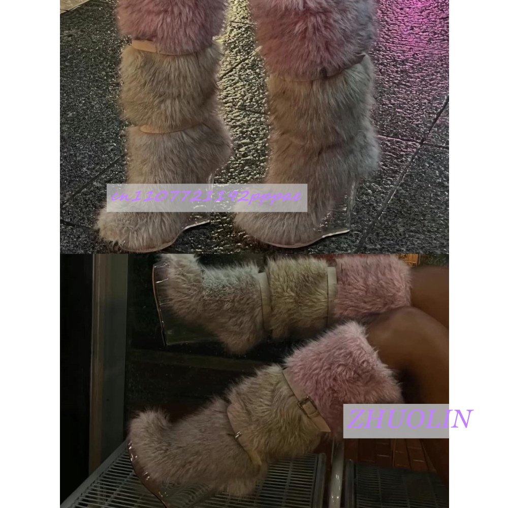 Winter Gradient Furry Transpar - Street Fashion Trends review and price