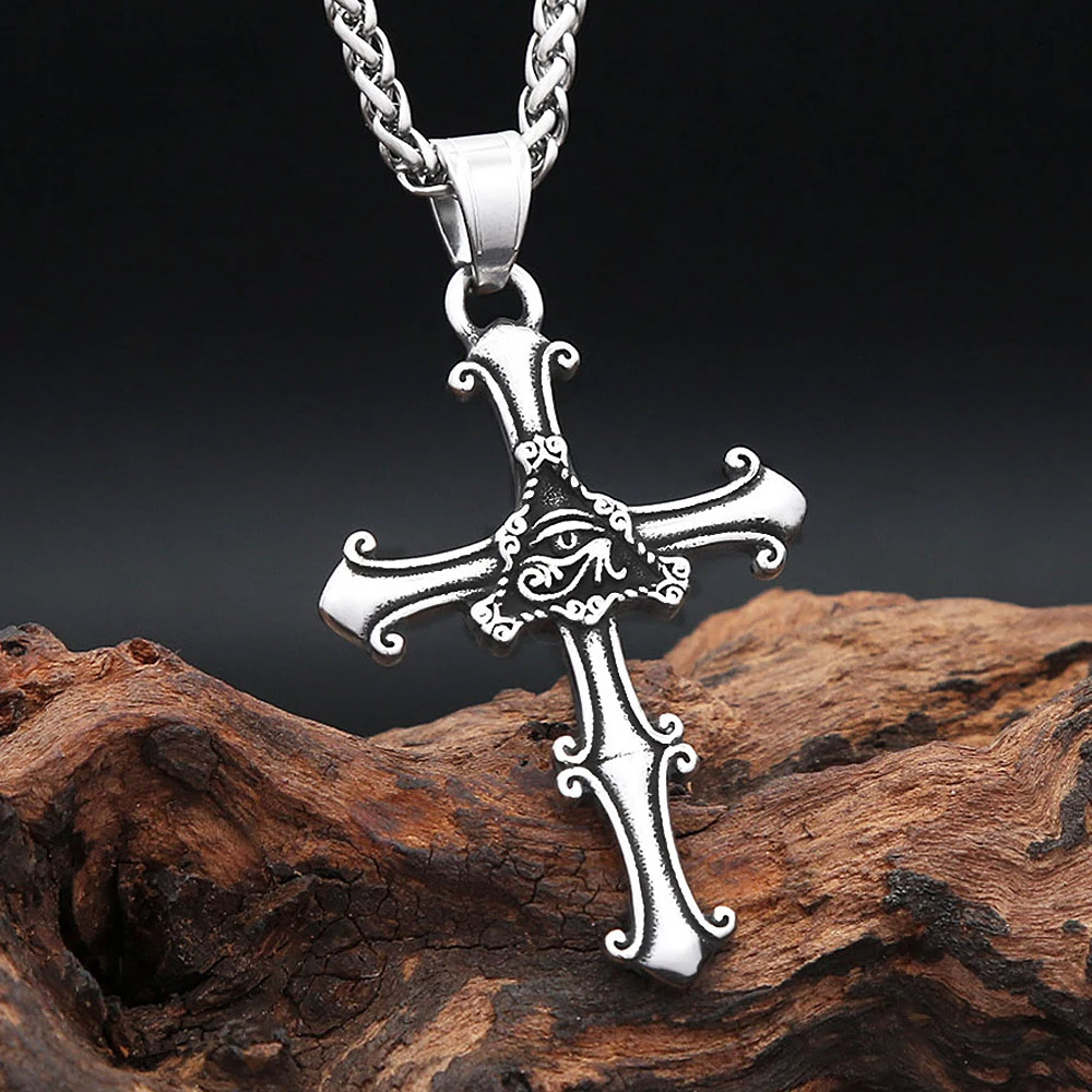 Gothic All Seeing Eye Cross Pe - Street Fashion Egypt review and price