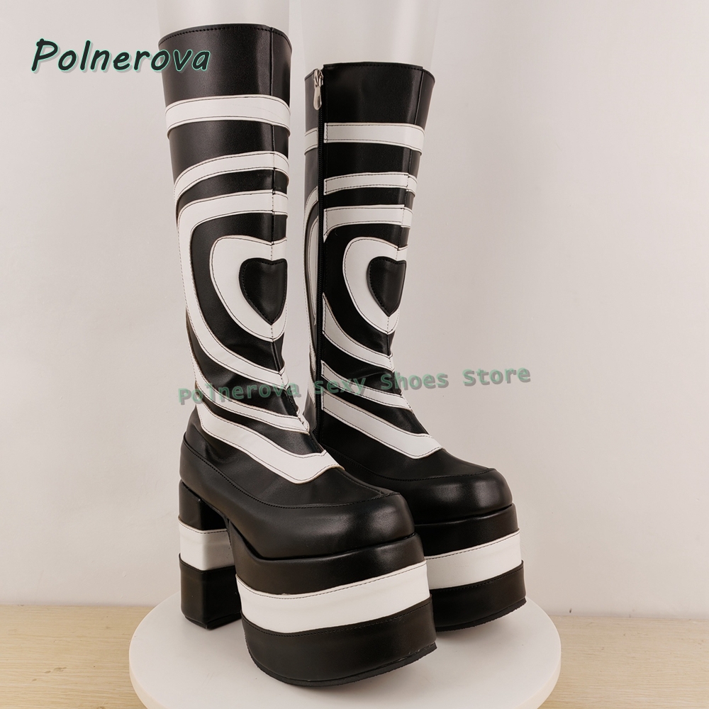 Heart Print Platform Fashion B - Street Fashion Trends review and price