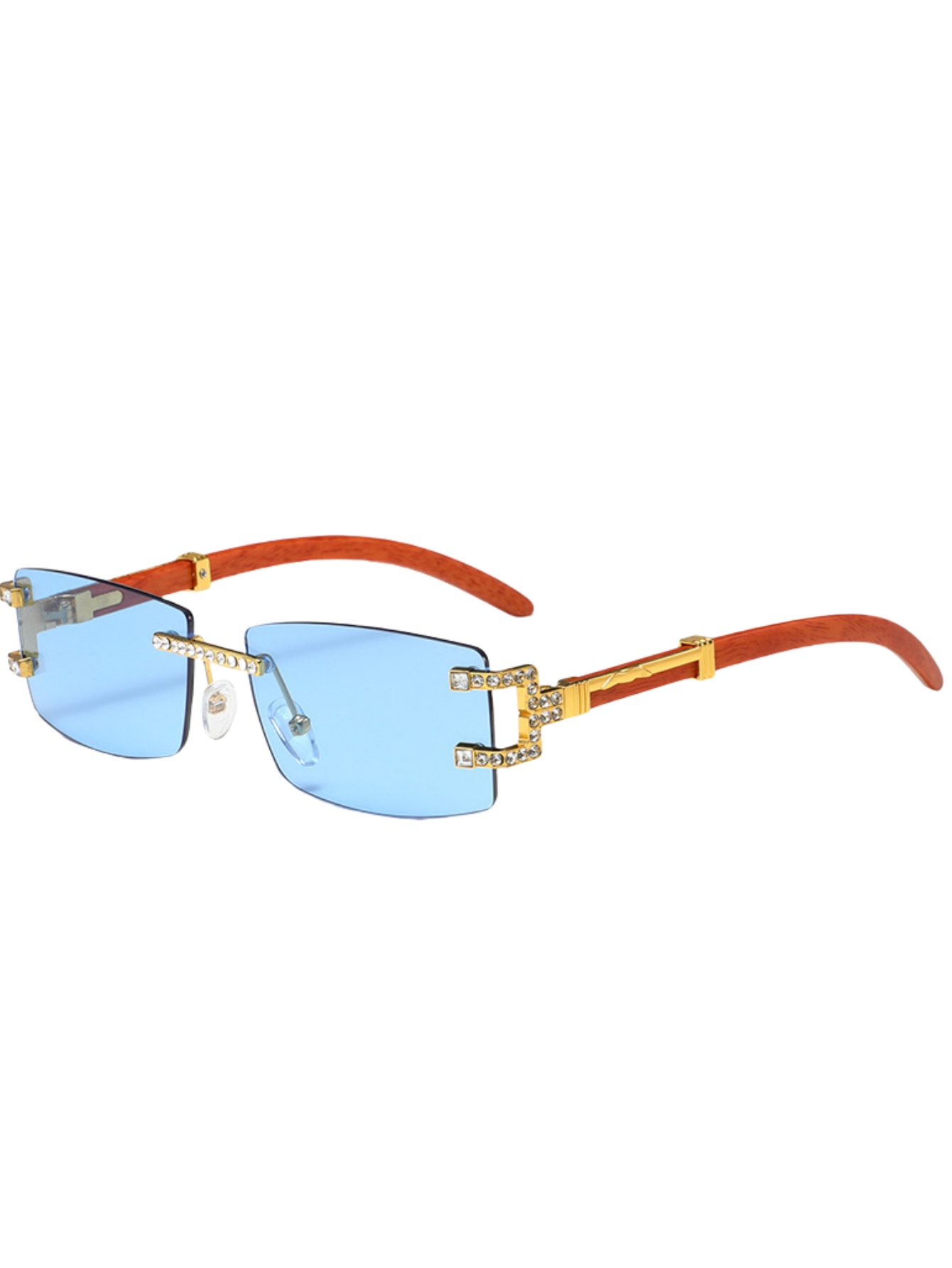 Wood leg retro fashion sunglas - Street Fashion Trends review and price