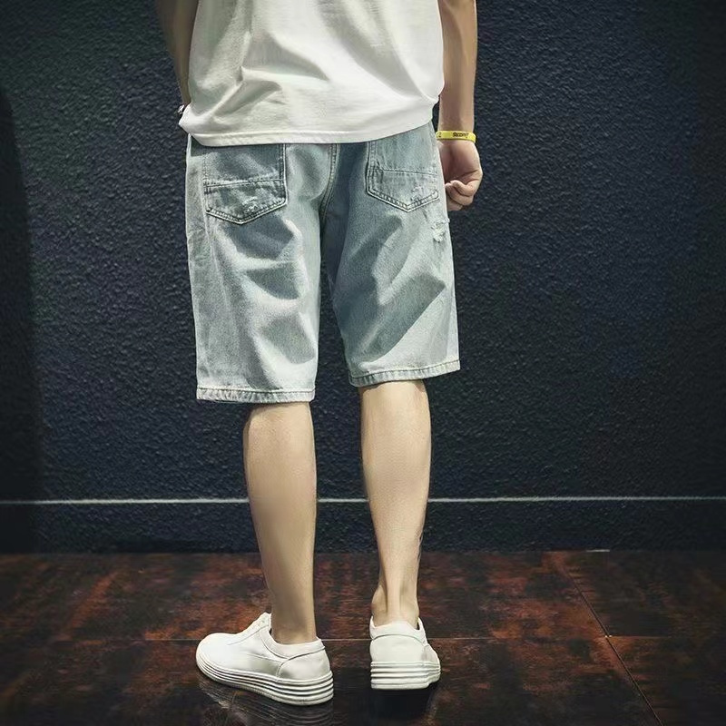 Summer Men's Denim Shorts Retr - Street Fashion Hong Kong review and price
