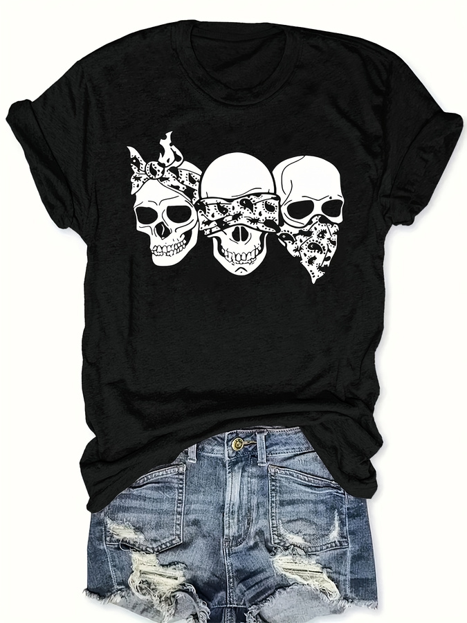 Happy Cartoon Skull T-Shirt, L - Street Fashion Trends 2026 review and price