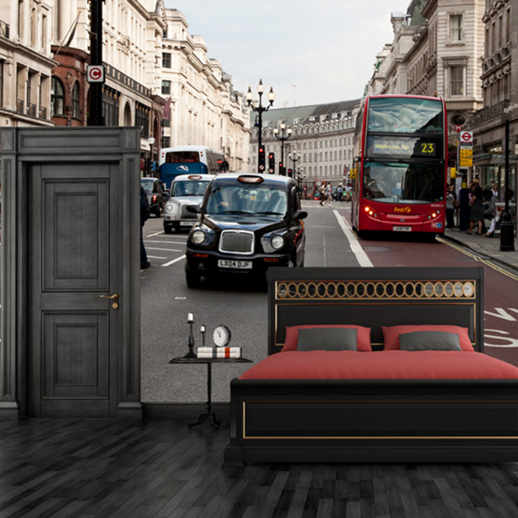 Custom 3D City street scene mu - Street Fashion Wallpaper review and price
